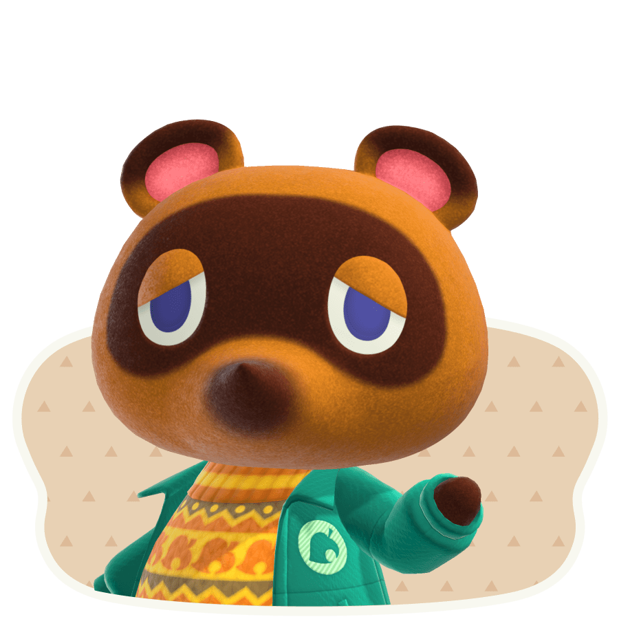 Tom Nook in his winter jacket